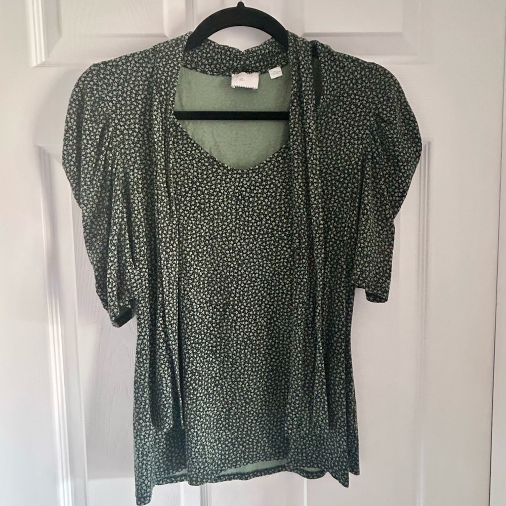 Anthropologie Floral Vine Blouse - Size Small